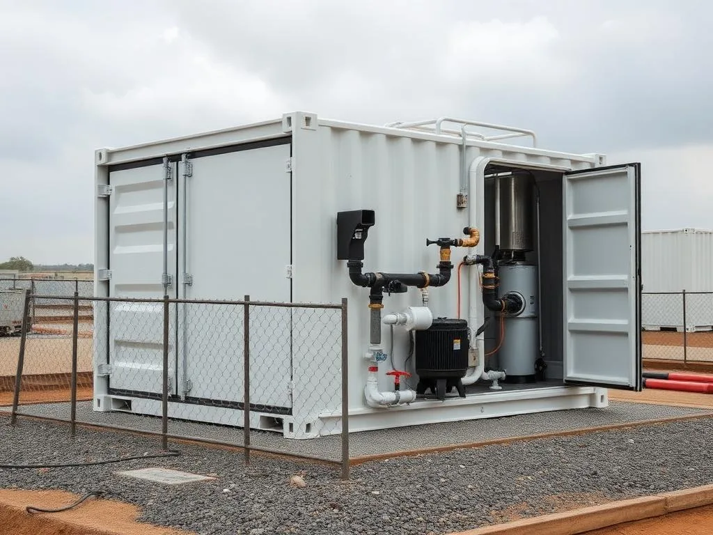 Containerized water treatment plant