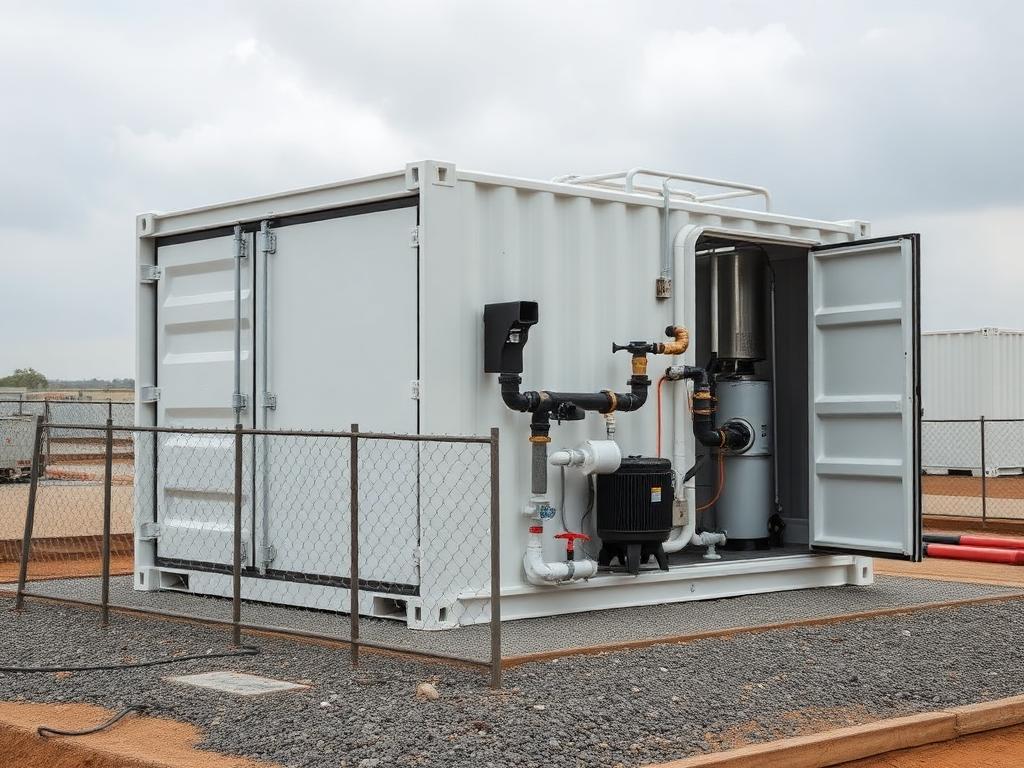 Containerized water treatment plant