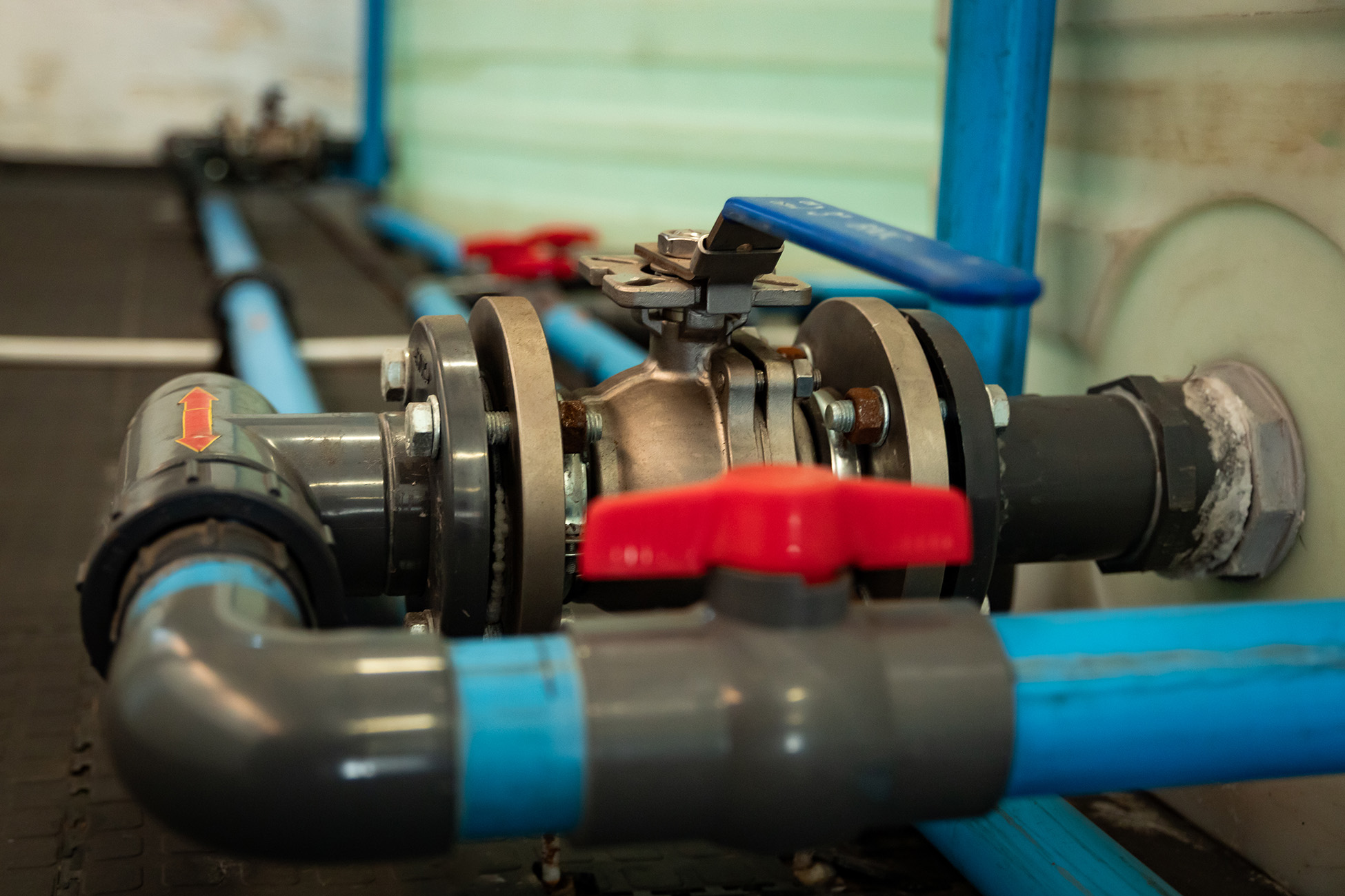 Ball valve closeup