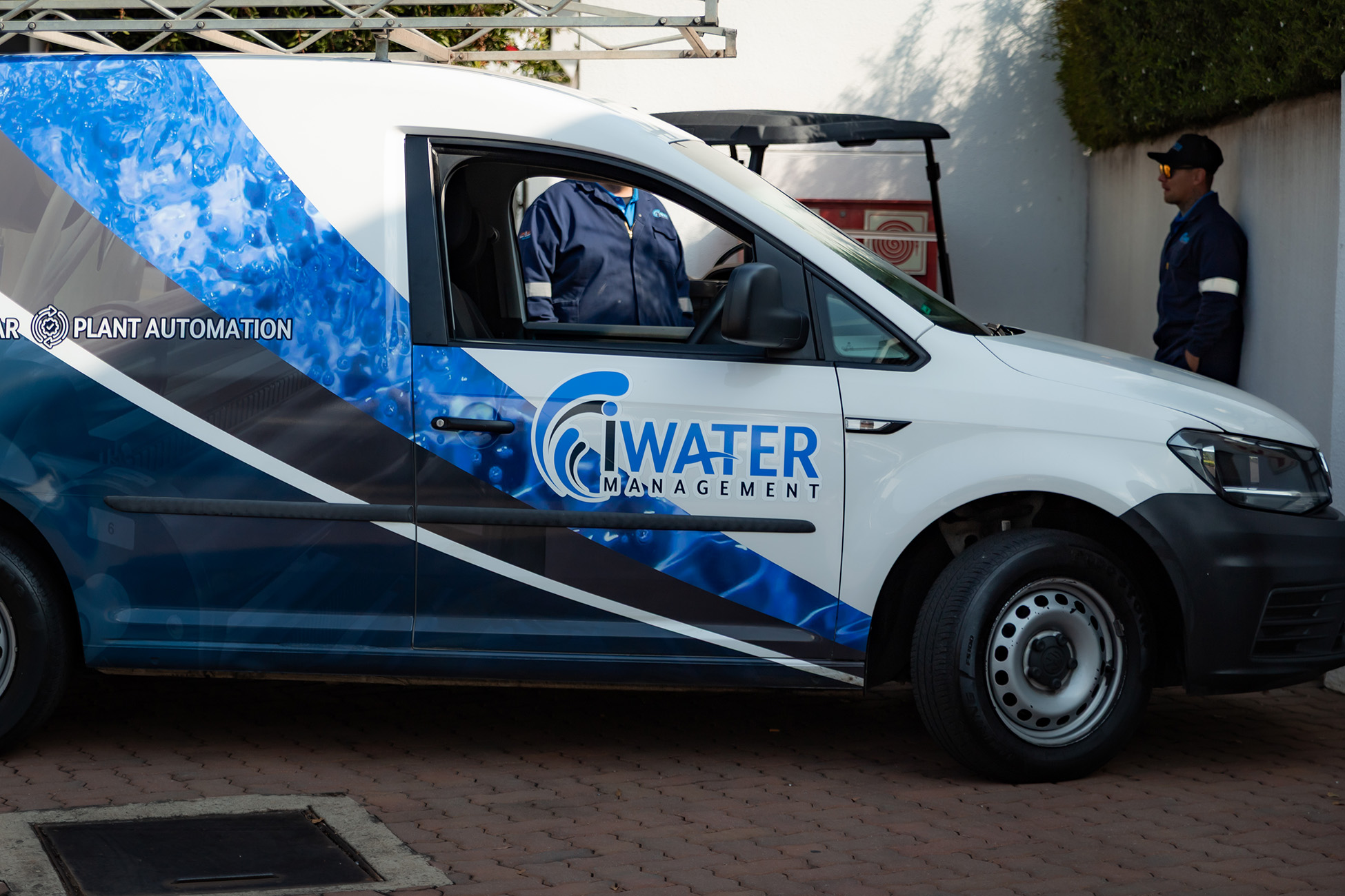Branded van front