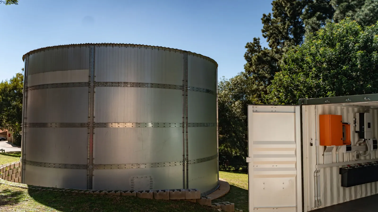 iWater modular tank and containerised treatment unit at a Cape wine estate