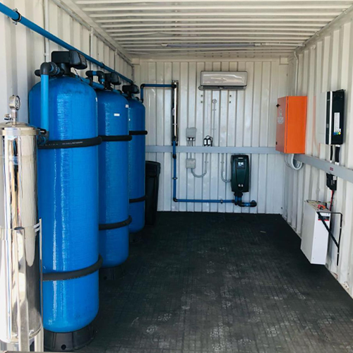 Containerized treatment interior