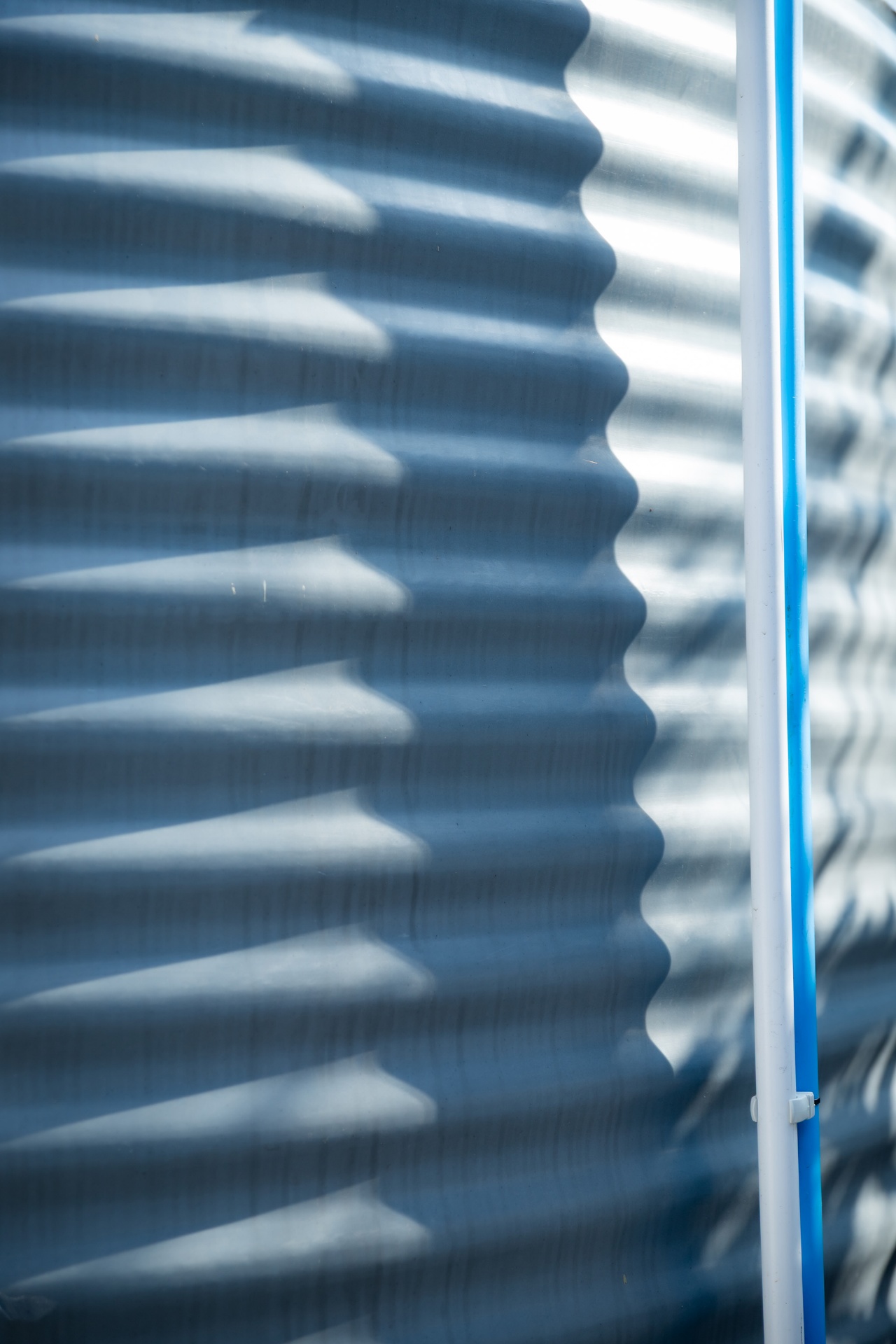 Corrugated tank closeup