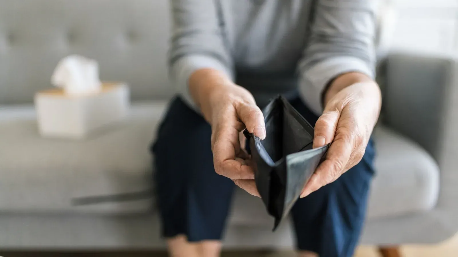 Empty wallet symbolising the cost of water downtime for businesses