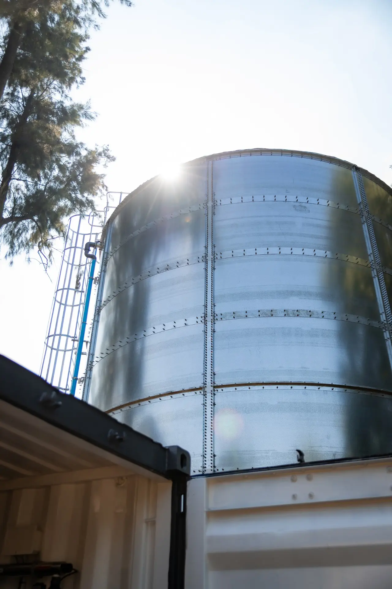 Steel tank sunflare